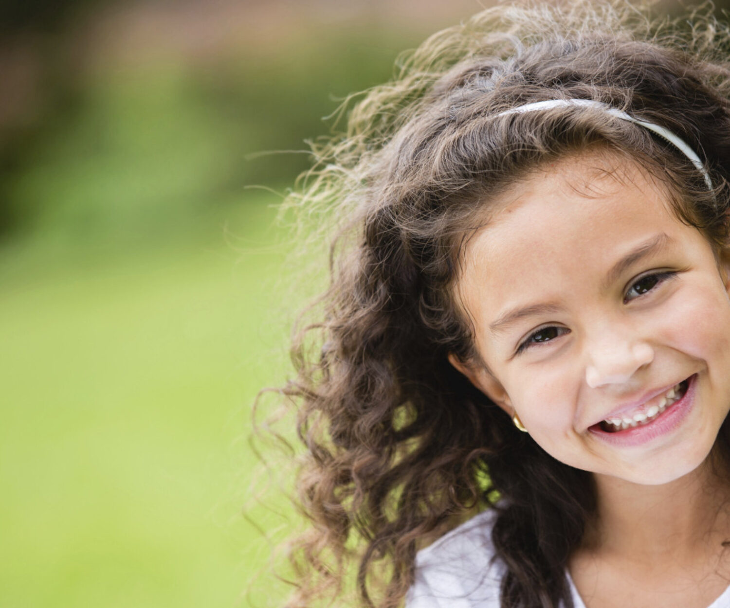Sweet little girl outdoors